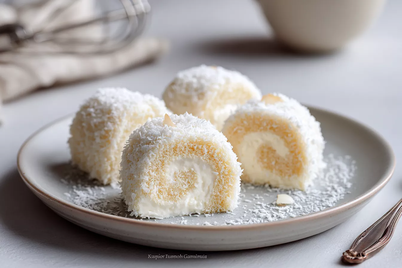 Турецкий молочный десерт без духовки: нежные кокосовые рулетики