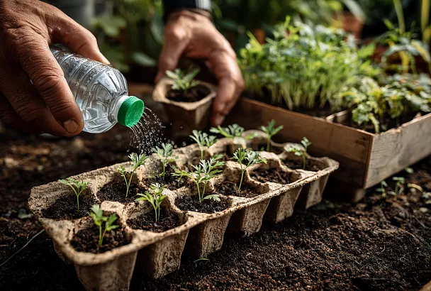 Посев мелких семян без боли в спине + капельный полив за 0 рублей