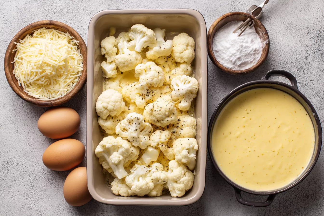 Запеканка из цветной капусты: нежная заливка и румяный сыр