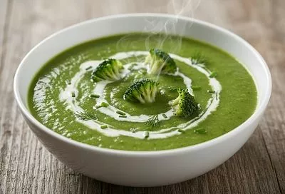 Рецепт постного супа-пюре из брокколи с насыщенным сливочным вкусом