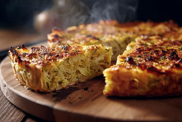 Ленивый заливной капустный пирог Елены Ланде