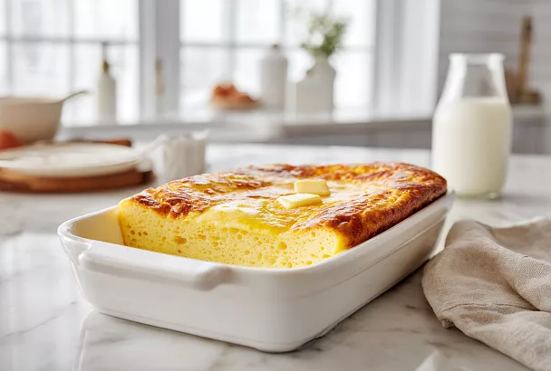 Омлет в духовке без хлопот — пышный, высокий и нежный как суфле