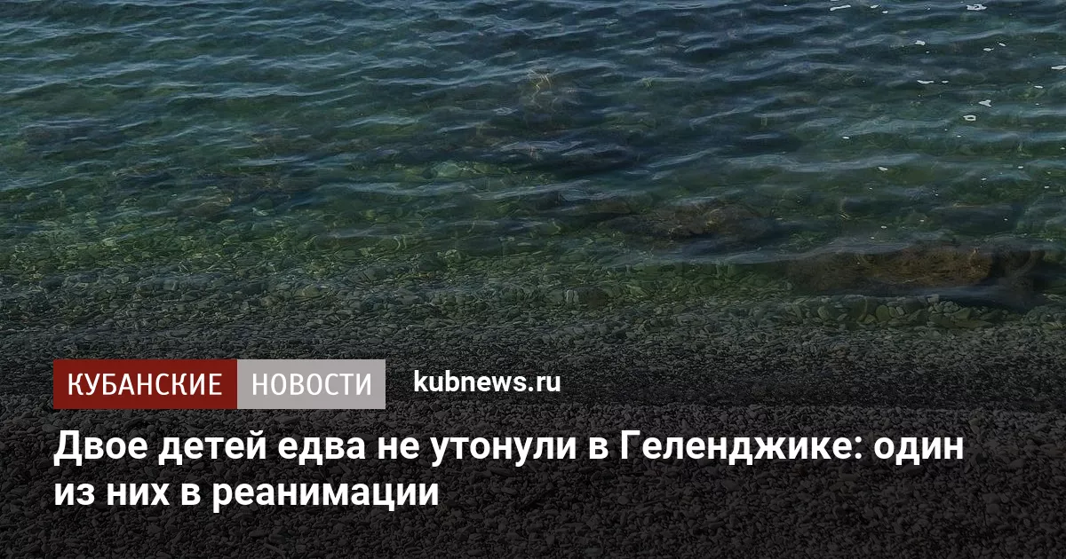 Двое детей едва не утонули в Геленджике: один из них в реанимации