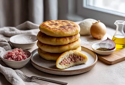 Самые нежные беляши на воде без яиц и без возни с тестом — просто пух!