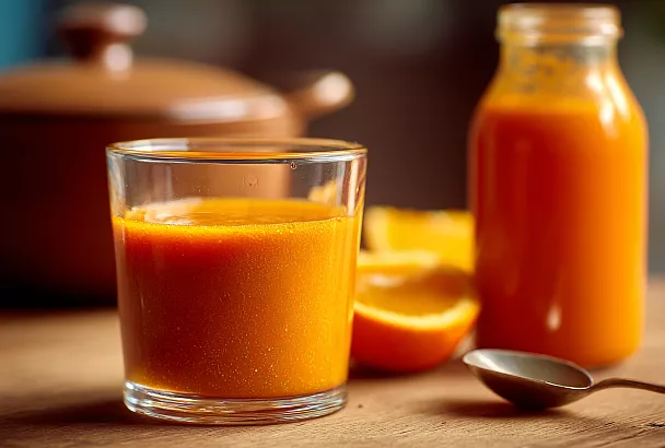 Тыквенно-морковный сок с апельсином без соковыжималки
