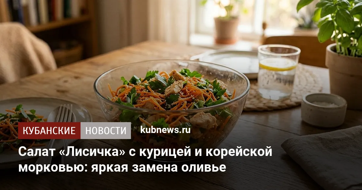 Салат «Лисичка» с курицей и корейской морковью: яркая замена оливье
