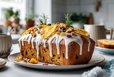 Рождественский кекс с сухофруктами стал еще ароматнее: добавила цедру и специи, и запах разносится по всему дому