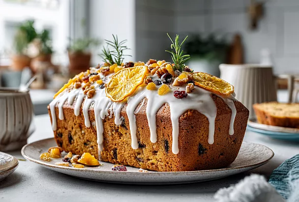 Рождественский кекс с сухофруктами стал еще ароматнее: добавила цедру и специи, и запах разносится по всему дому