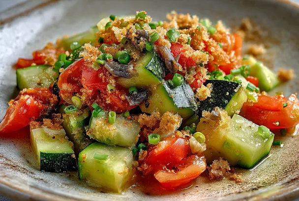 Быстрая закуска из кабачка с анчоусами: удивите близких за 15 минут