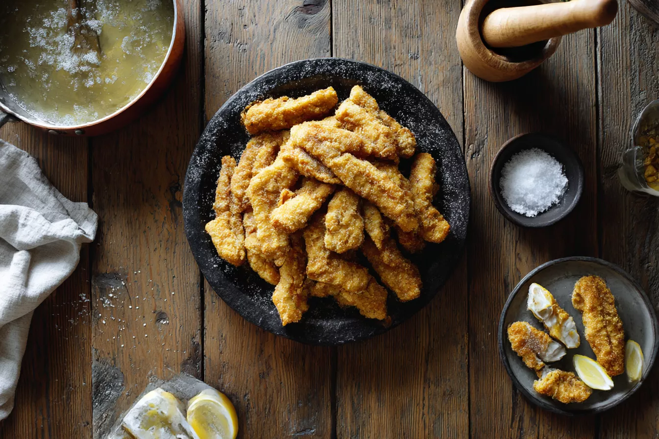 Жареная рыба в кукурузно-пшеничной панировке