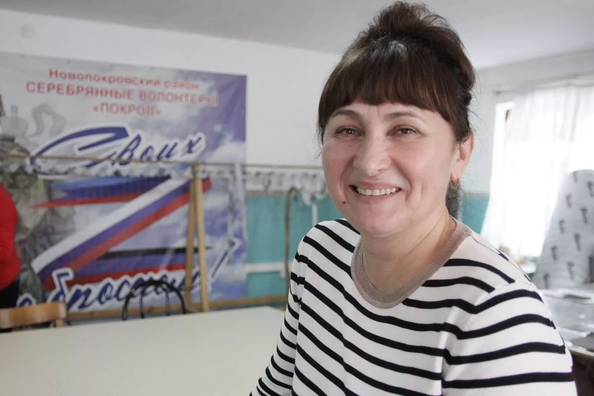 Руководитель отряда «серебряных» волонтеров Новопокровского района Светлана Замятина.