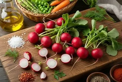 Модная закуска за полчаса: битая редиска с простыми ингредиентами