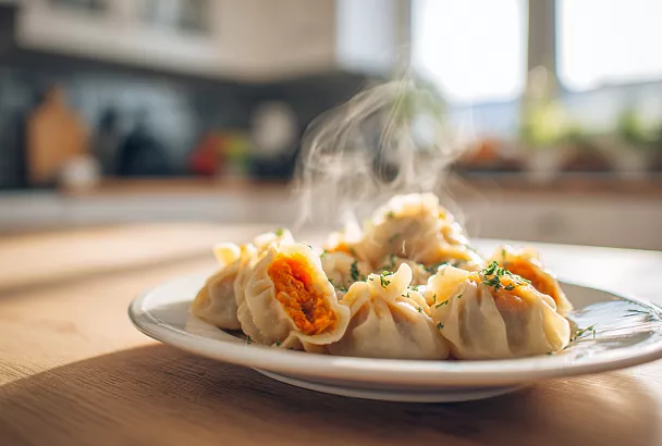 Манты с тыквой без мяса – сочные и ароматные и всего за час