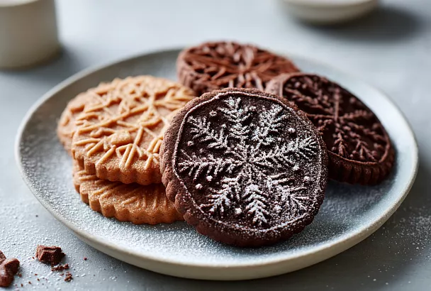 Три самых вкусных новогодних печенья: имбирное, кофейное и миндаль-апельсин