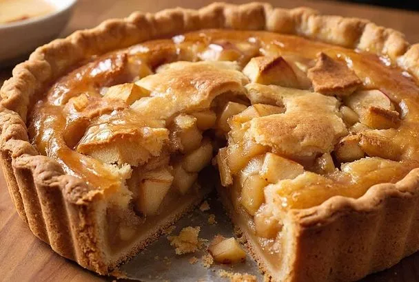 Всего три яйца и немного масла: «ленивый» яблочный пирог, вкуснее шарлотки — все смешали и на противень 