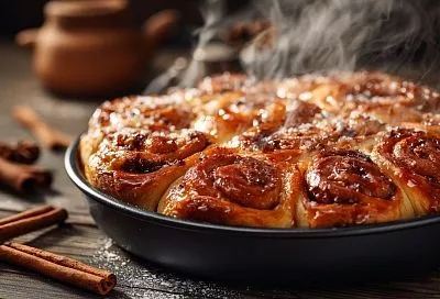 Ароматные булочки с корицей: рецепт с плетением и сиропной пропиткой