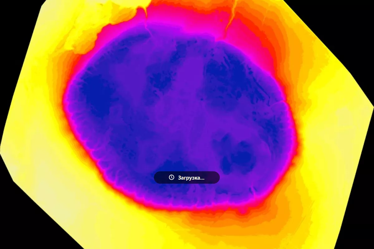Трехмерная модель вулкана Гефест