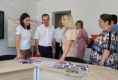 Губернатор Кубани Вениамин Кондратьев осмотрел капитально отремонтированную школу в станице Крыловской 