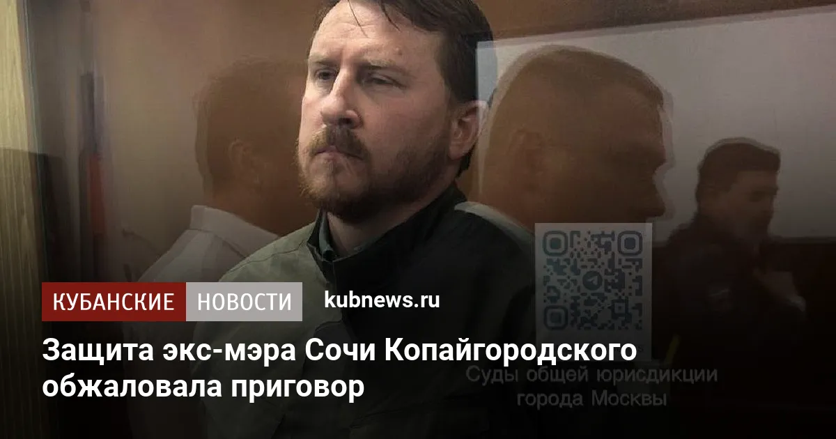 Защита экс-мэра Сочи Копайгородского обжаловала приговор