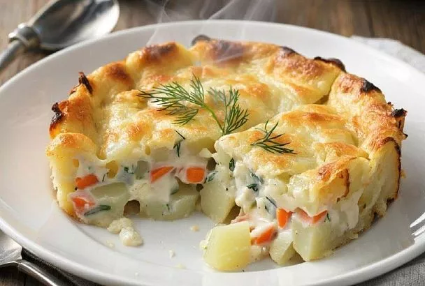 Картофельная запеканка с курицей и сыром от шеф-повара: все смешал и в духовку