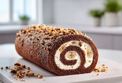 Шоколадный рулет, который никогда не ломается – нежное банановое суфле тает во рту, готово за час 