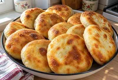 Мини-лепёшки вместо хлеба: мягкие внутри и подходят для любой начинки