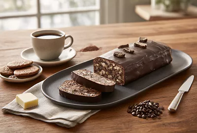 Шоколадная «колбаска» без духовки, режется кубиками и исчезает первой