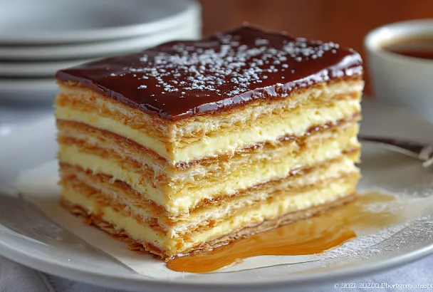 Армянская «Птичка»: тонкий медовик с заварным кремом и шоколадной глазурью