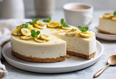 Нежный банановый торт без выпечки – творожно-желейная прелесть за 30 минут