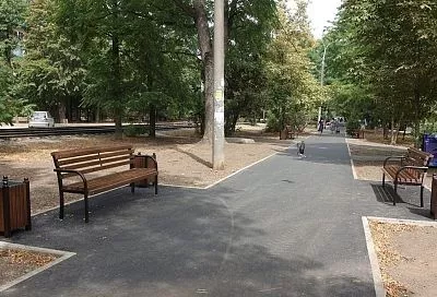 В Краснодаре благоустроили бульвар по улице им. Стасова