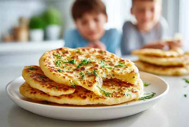 Быстрые ароматные лепёшки на жидком тесте за 5 минут: хрустящие и очень вкусные