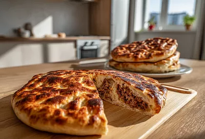 Готовлю настоящий сванский кубдари: мясной пирог с ароматными специями — сочный внутри и хрустящий снаружи