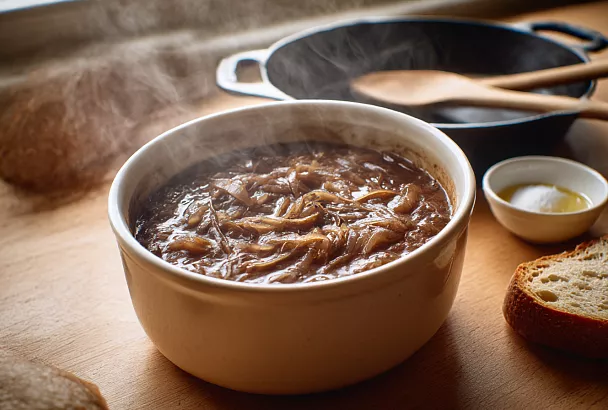 Луковый суп охотников «на зиму»: просто, сытно и очень ароматно