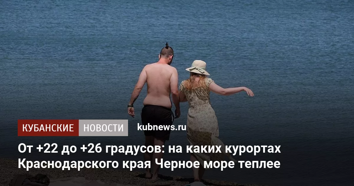 От +22 до +26 градусов: на каких курортах Краснодарского края Черное море теплее