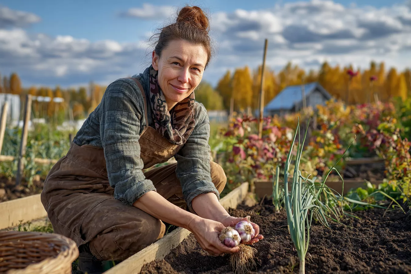 Озимый чеснок: когда сажать и чем заправить грядку