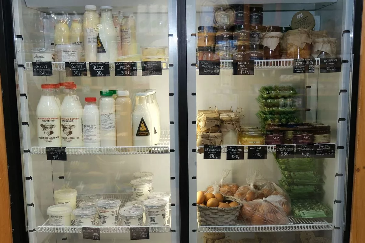 В фермерских магазинах создан особый дизайн, уютная обстановка.