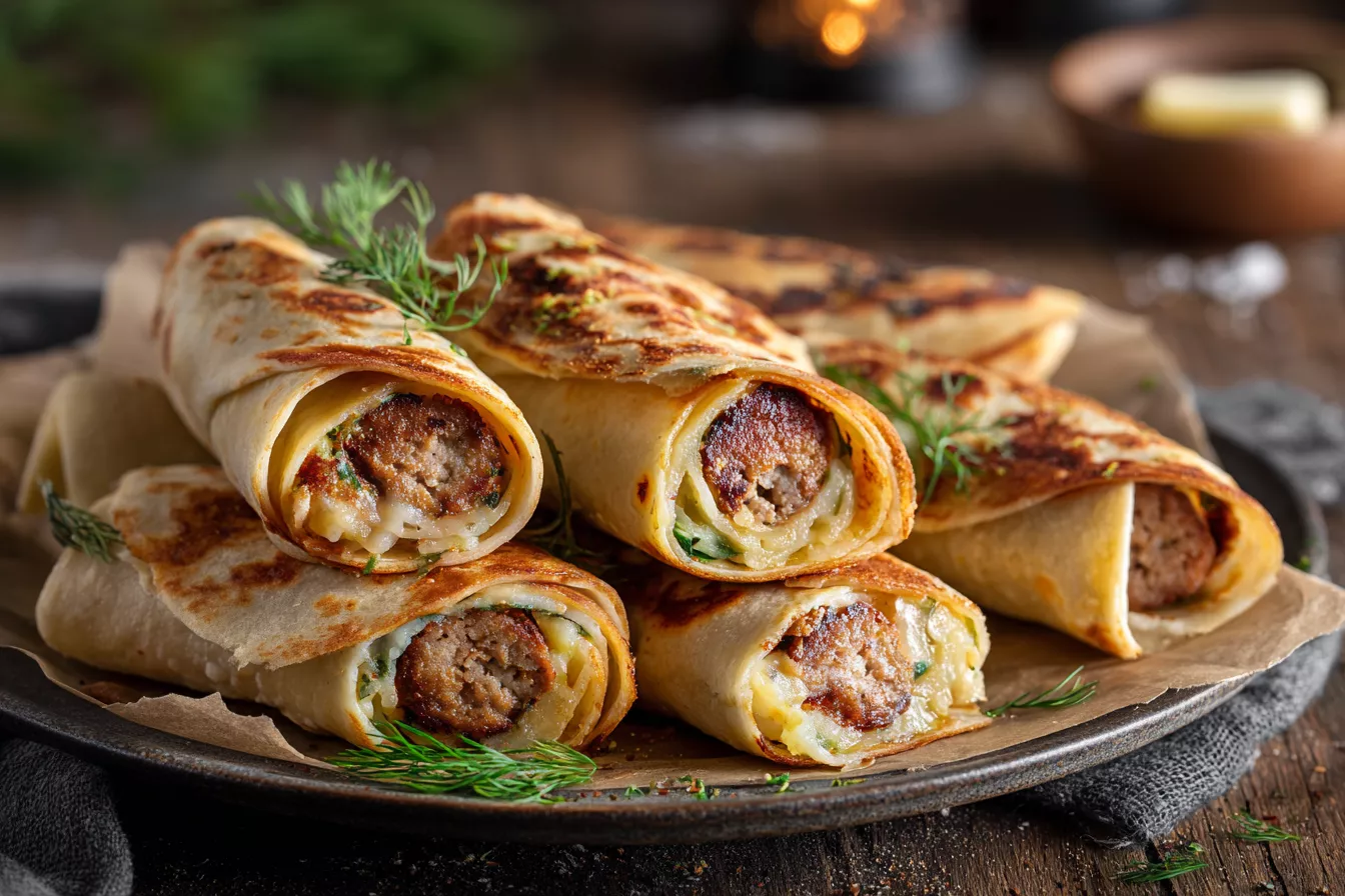 Любимая закуска моих детей! Заворачиваю сосиски в лаваш с картошкой: хрустящие снаружи, нежные внутри и улетают за минуту