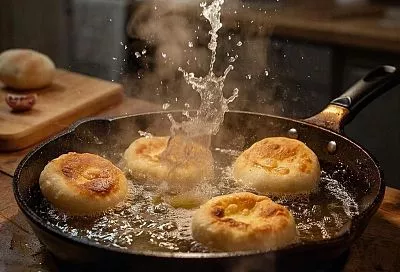 Беляши без замеса теста, от которых невозможно оторваться: сочная начинка, хрустящая корочка, простое тесто