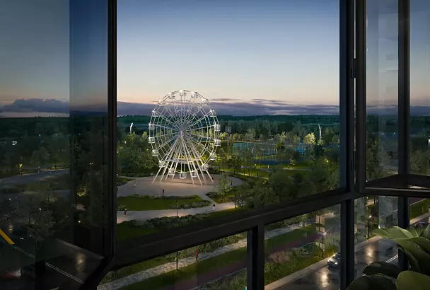 Вид на город сверху: в ЖК «Дом 101» оборудуют собственное колесо обозрения