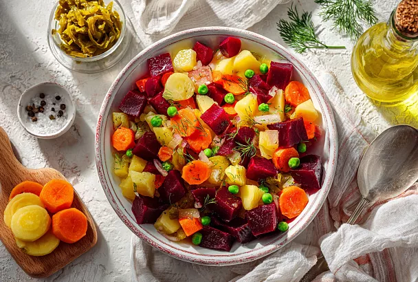 Настоящий винегрет, как из детства — с секретным ингредиентов, который все забыли