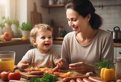 Ребенок просит сосиски? Готовлю  сама: только курица, молоко и никакой "химии"