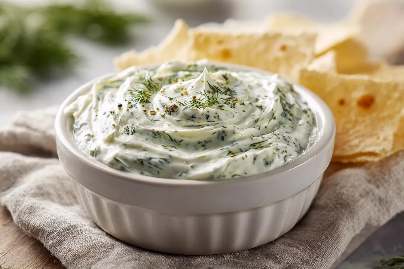 Сливочный чесночный соус за 5 минут: к овощам, мясу и лепёшкам