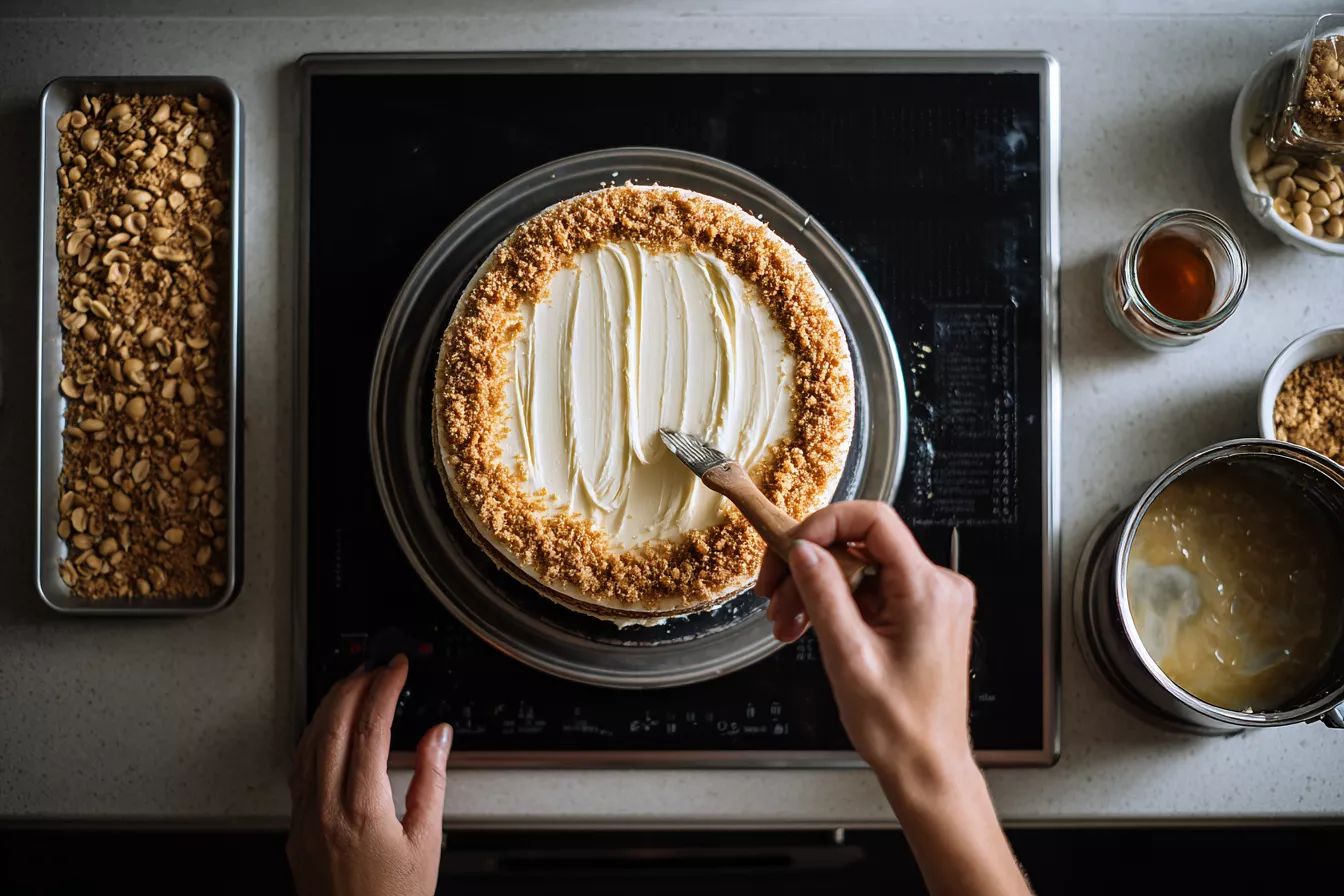 Торт «Подарочный» по ГОСТу: бисквит, крем «Шарлотта» и арахис