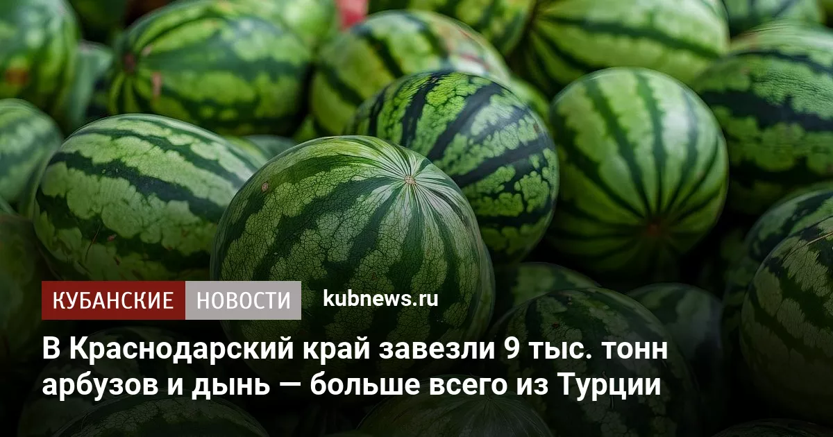 В Краснодарский край завезли 9 тыс. тонн арбузов и дынь — больше всего из Турции