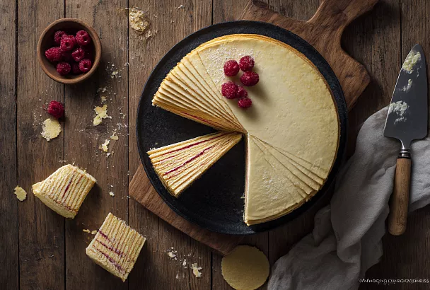 Торт «Молочная девочка»: тонкие коржи на сгущёнке