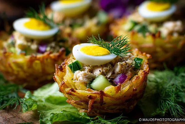 Делаю порционные «Гнёзда глухаря» – гости ахают, а на столе пусто за 5 минут