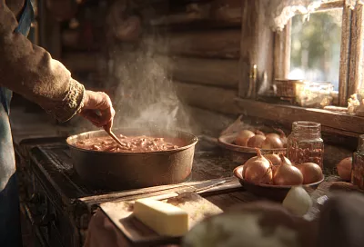 Говядина под луково-папричной подливкой: просто, щедро, на несколько дней