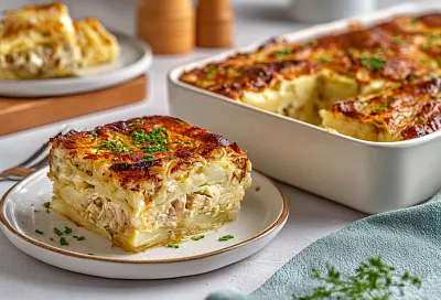 Заливной пирог с рыбой и картошкой: сочный, ароматный и очень простой