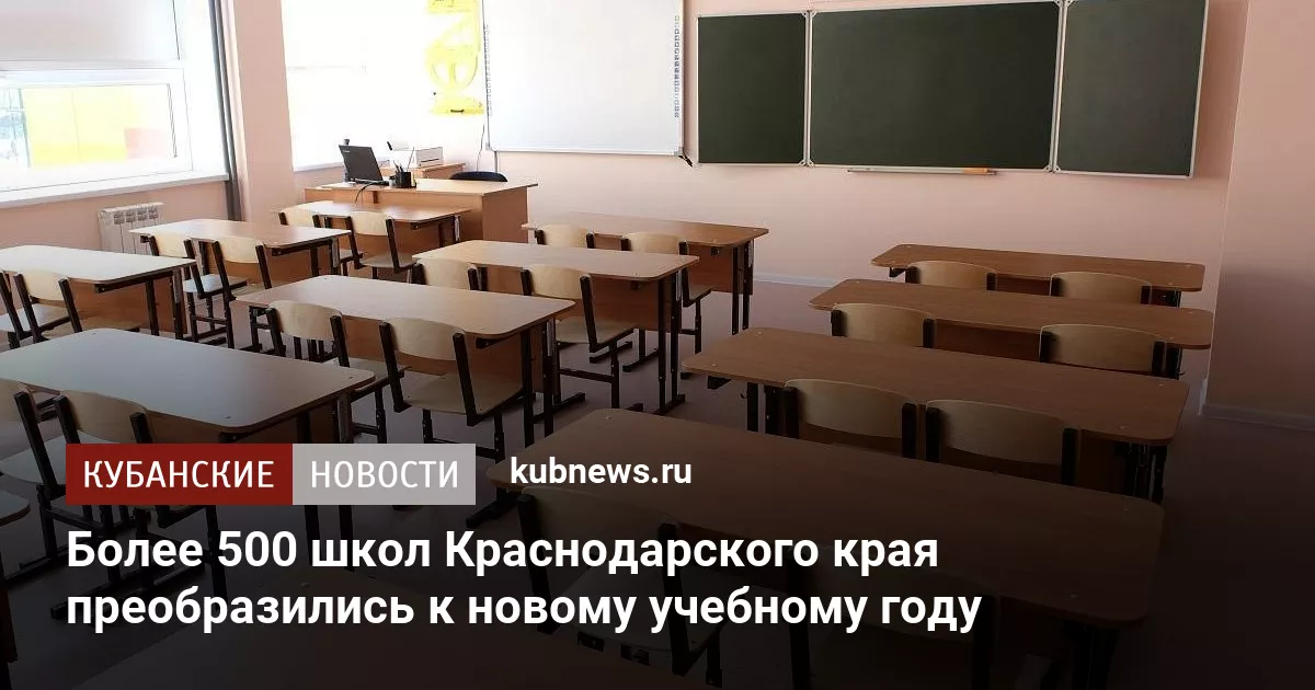 Более 500 школ Краснодарского края преобразились к новому учебному году