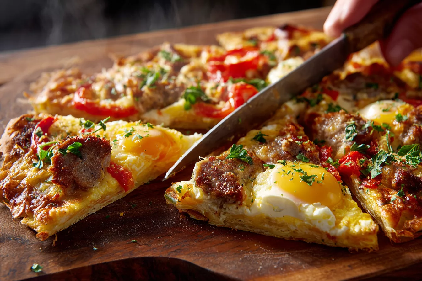 Ленивая пицца на лаваше с яйцом: сытный завтрак за 10 минут